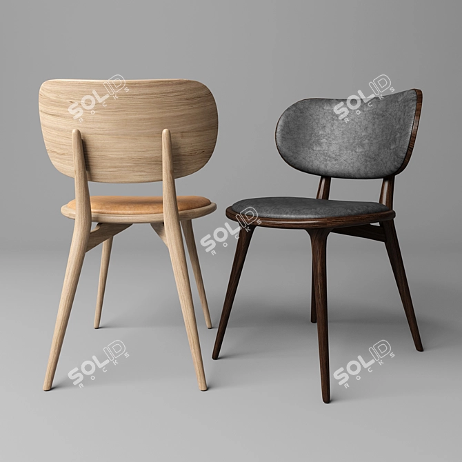 Mater Nordic Oak Dining Chair 3D model image 1