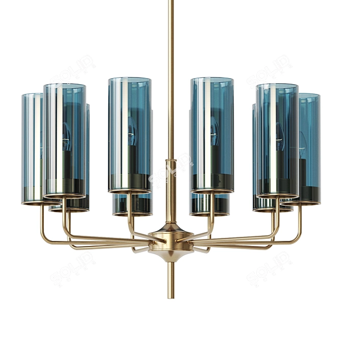 Delphy 10 Midcentury Pendant 3D model image 1