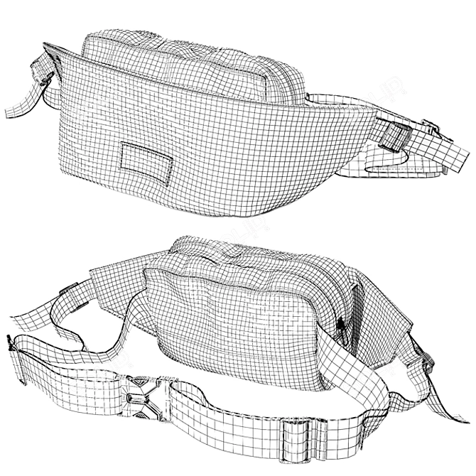 Compact Cross-Town Bag - 28x16x6cm 3D model image 3