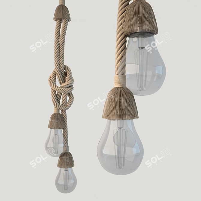 Elegant Canapa Gimbal Light 3D model image 1