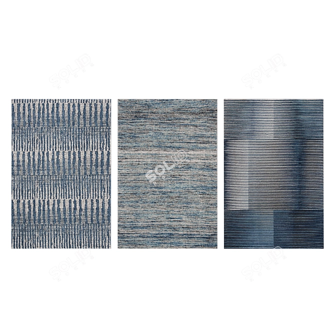 Versatile Carpet Set: High-Quality Textures 3D model image 3