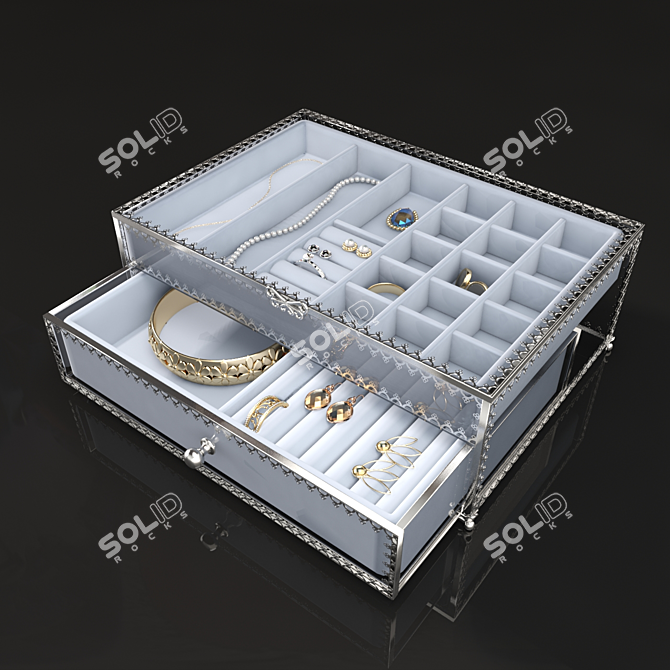 Elegant Jewelry Storage Solution 3D model image 1