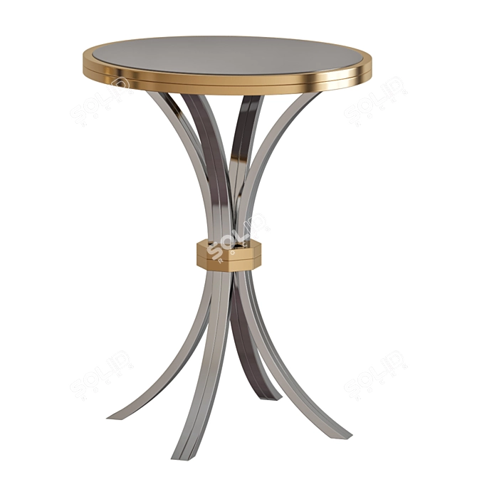 Sleek Cain Side Table 3D model image 1