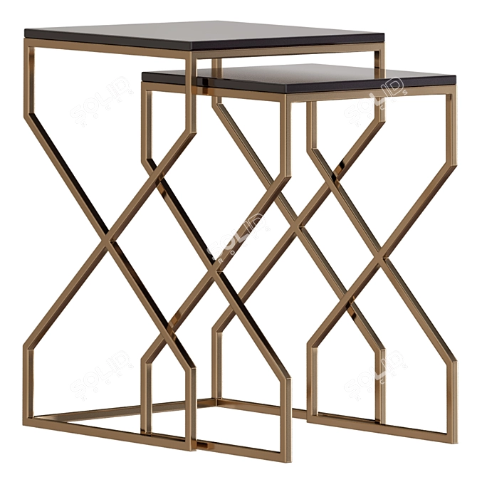 Regal Nesting Table Set 3D model image 1