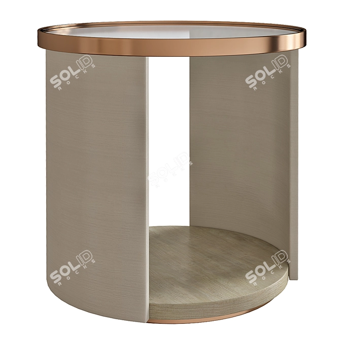 Sleek and Sturdy Rectangular Coffee Table 3D model image 1