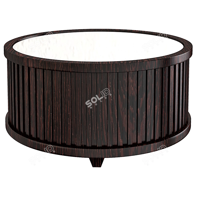 Elegant Clarendon Round Coffee Table 3D model image 1