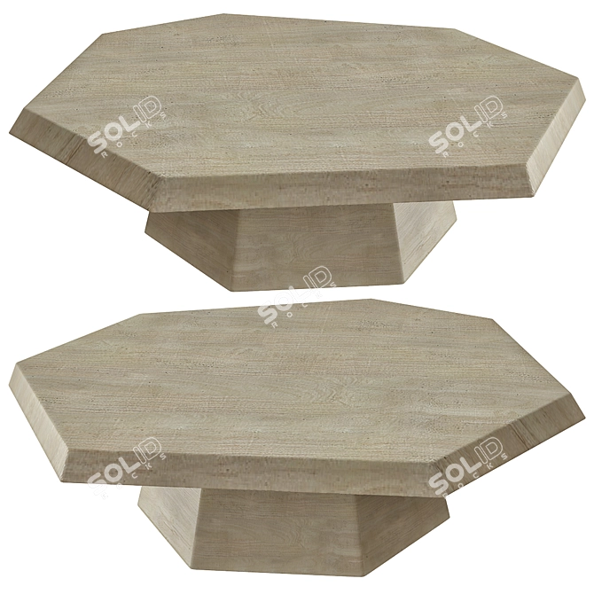 Rustic Yukas Coffee Table 3D model image 1