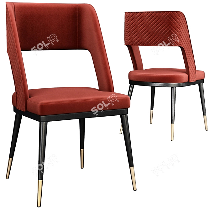 Elegant Italian Chair: Poltrona Frau 3D model image 1