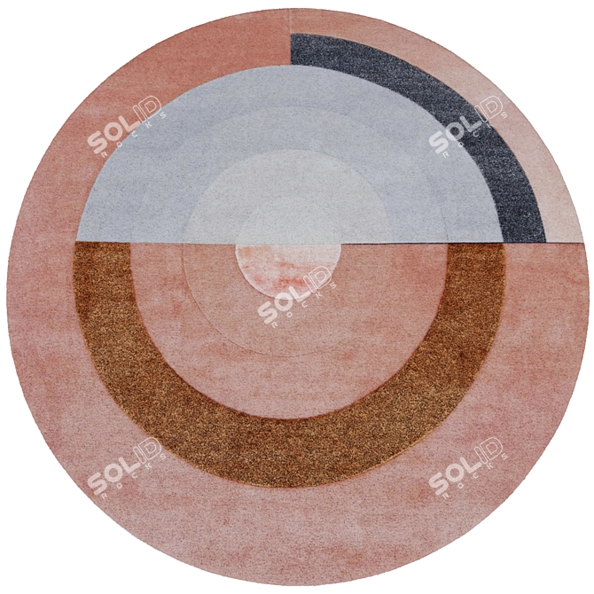 Handmade Bliss Round Rugs 3D model image 3