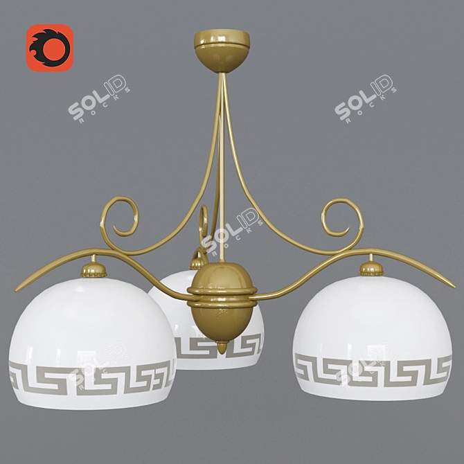 Athena's Grace Chandelier 3D model image 1