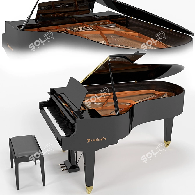 Bosendorfer Grand Piano 200: Masterful Artistry. 3D model image 1