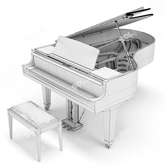 Bosendorfer Grand Piano 200: Masterful Artistry. 3D model image 3