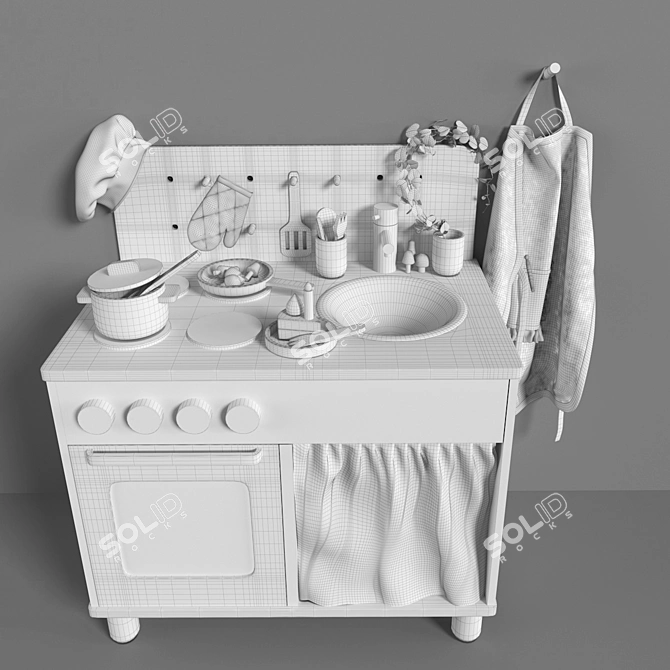 Flexa Kids Kitchen: Fun and Educational 3D model image 3