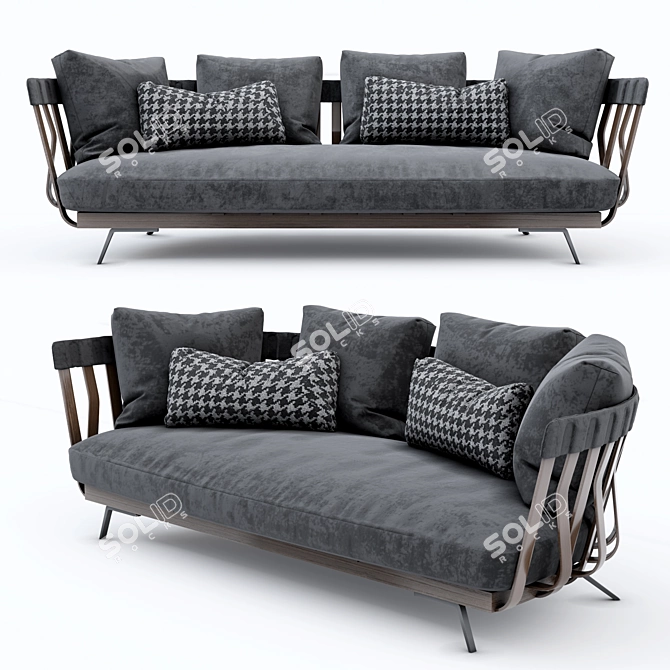 E La Nave Va 3-Seater Sofa 3D model image 1