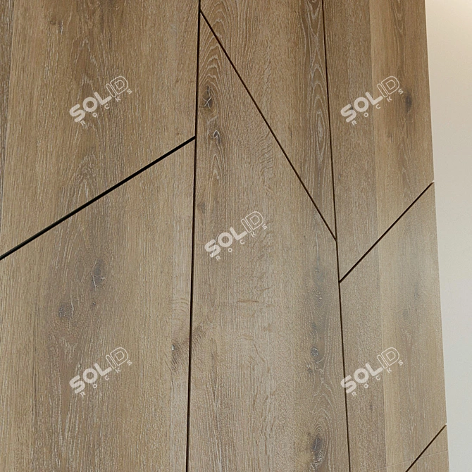 3D Wood Panel for Decorative Wall 3D model image 3