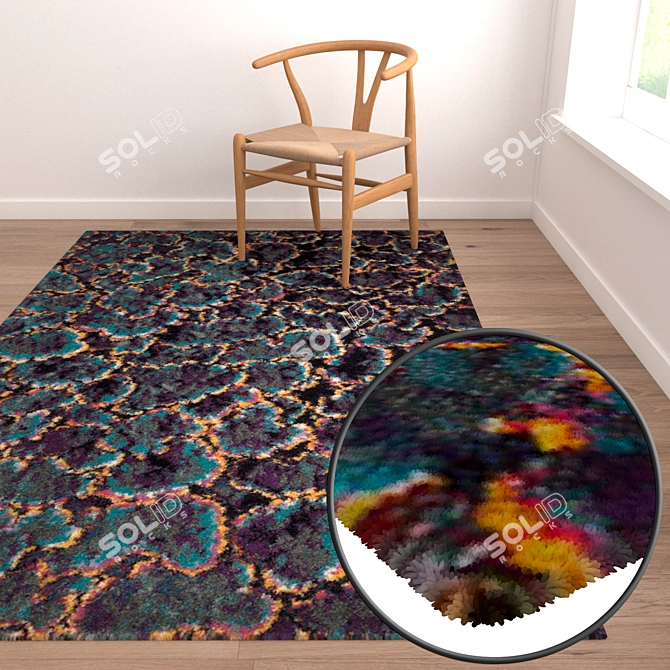 Luxury Carpet Set: High-Quality Textures 3D model image 2