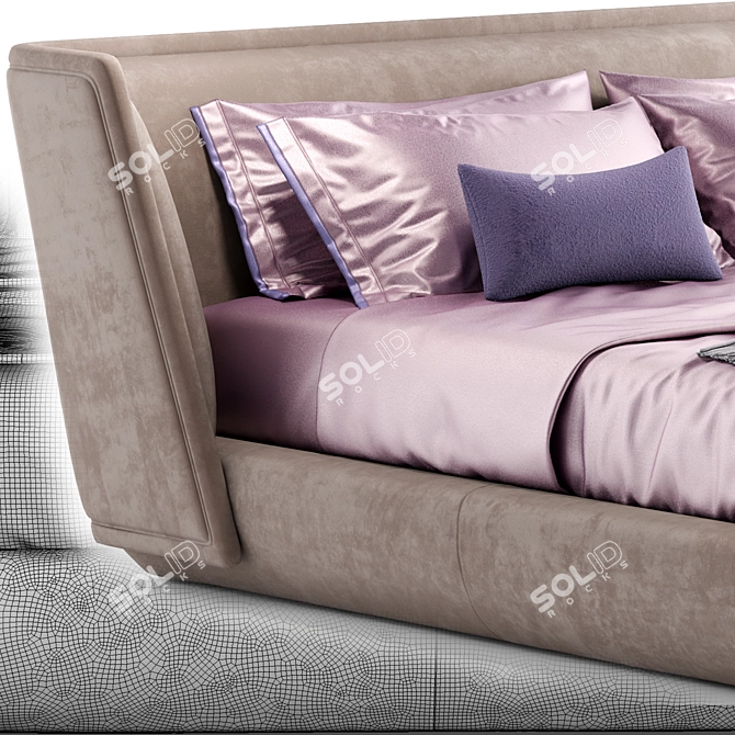 Baxter Metropolis Plain Bed in Stylish Elegance 3D model image 3