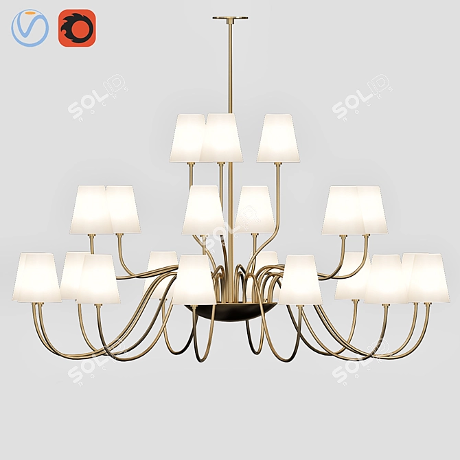 Imperial Chandelier 21: Timeless Elegance for Your Loft 3D model image 1