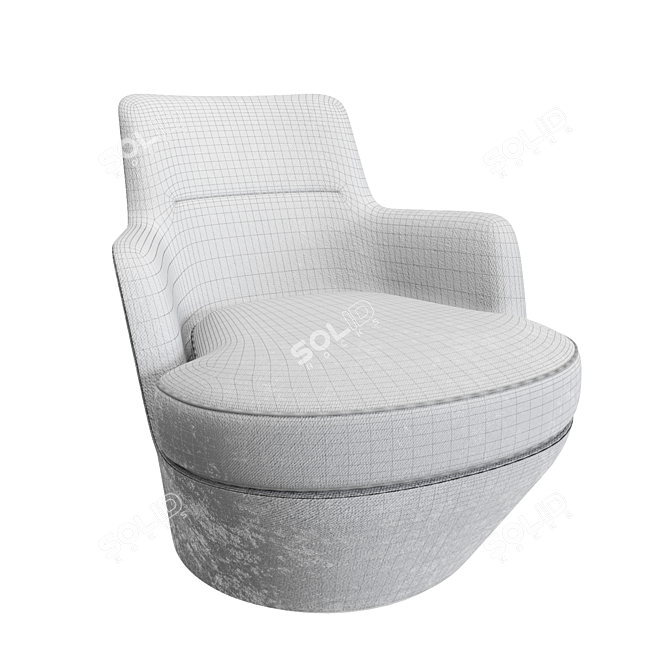 Swivel Comfort Armchair 3D model image 2