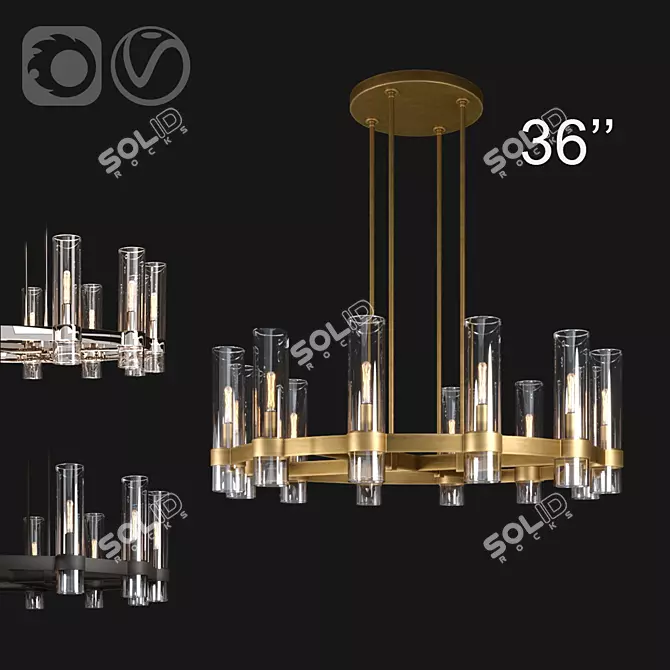 Ravelle Round 36'' Restoration Hardware 3D model image 1