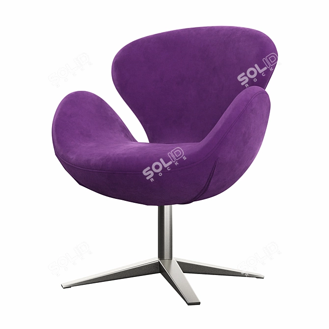 Ospina Swivel Armchair: Modern Comfort 3D model image 2