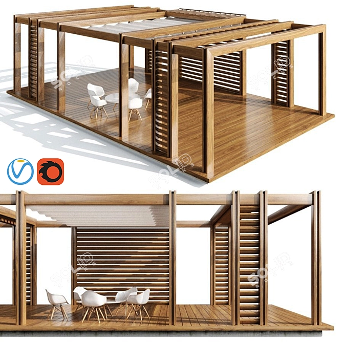 Corradi Outdoor Living: The Perfect Pergola Solution 3D model image 6