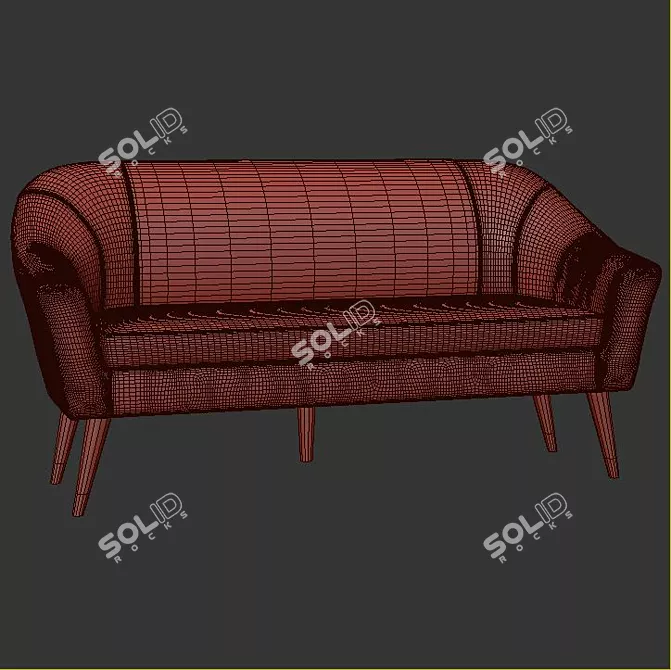 Stylish Elvie Sofa 3D model image 3