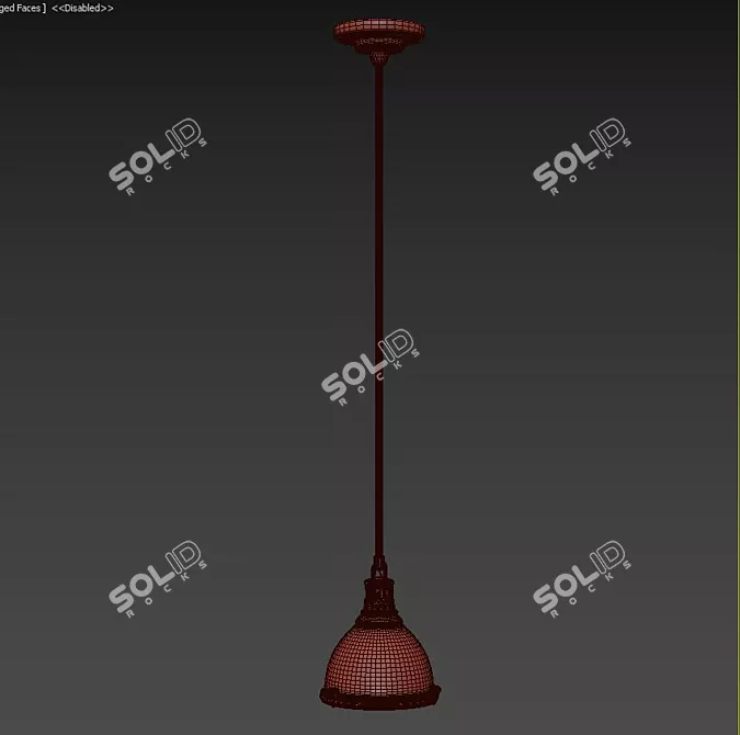 Elegant Crystal Pendant Light 3D model image 3