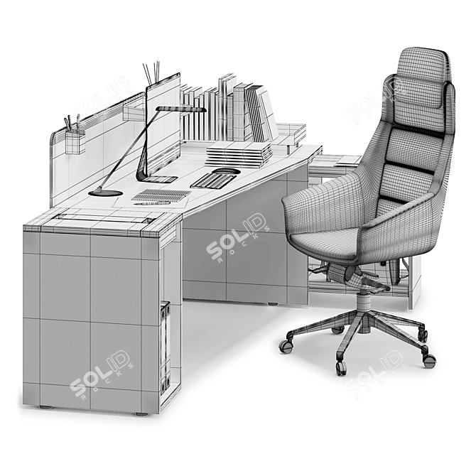 LAS LOGIC Office Workspace Solution 3D model image 3