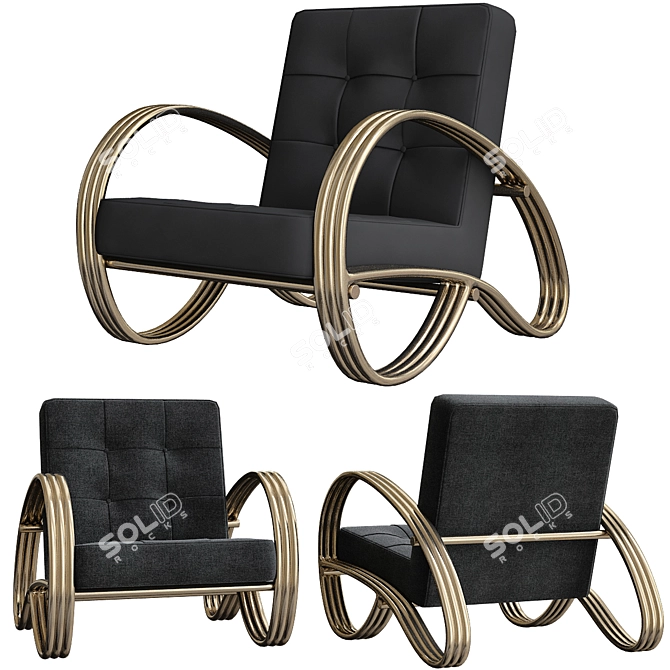 Luxury Eichholtz Domani Chair 3D model image 1