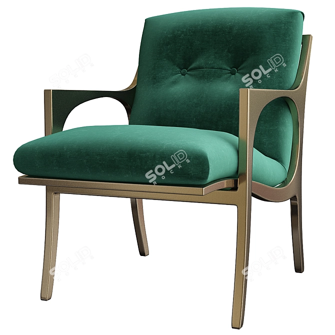 Elegant Bridge Armchair by Philipp Selva 3D model image 1