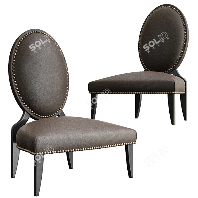 Elegant Larme Occasional Chair 3D model image 1