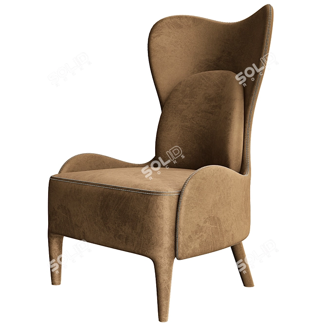 Elegant Lolita Armchair - Timeless Luxury 3D model image 1