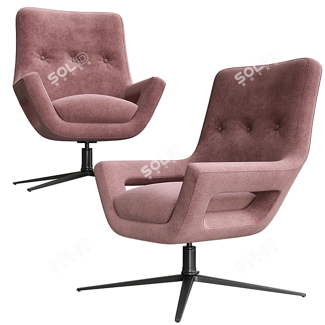 Elegant and Functional Swivel Chair 3D model image 1