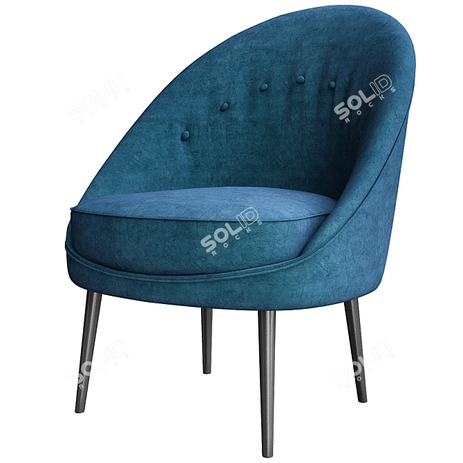 Elegant Nessa Chair: Luxurious Comfort 3D model image 1