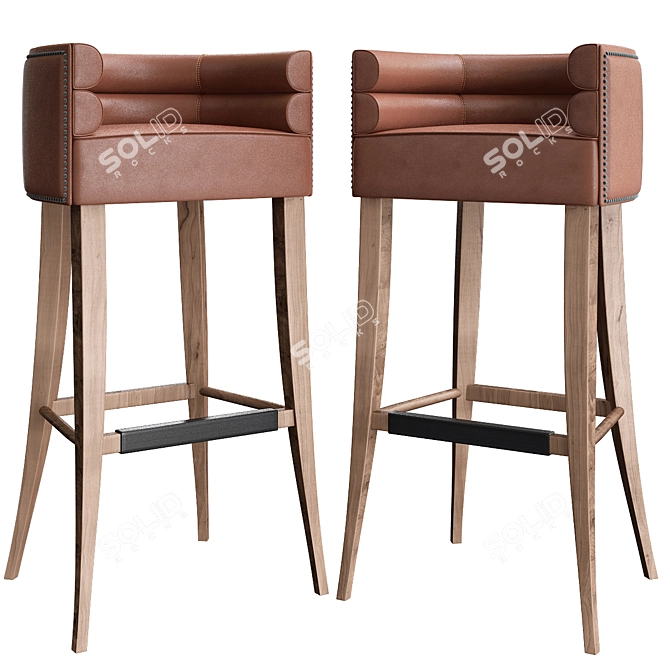 Maa Bar Chair: The Ultimate Blend of Style and Comfort! 3D model image 1