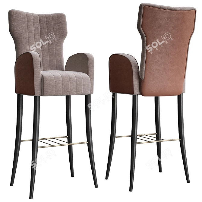 Brabbu Davis Bar Chair 3D model image 1