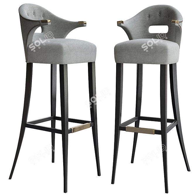 Elegant Nanook Bar Chair: Brabbu 3D model image 1