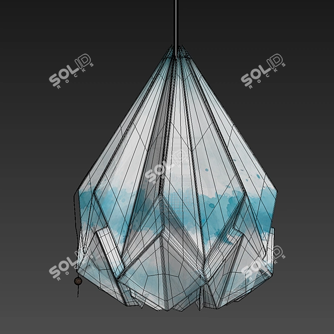 Hikari Origami Pendant Lamp 3D model image 3