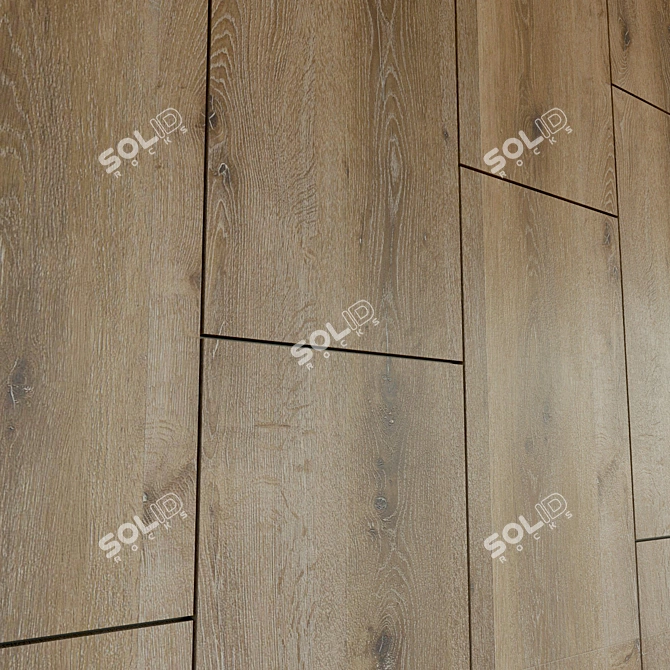 Elegant Wooden Wall Panel  3D model image 3