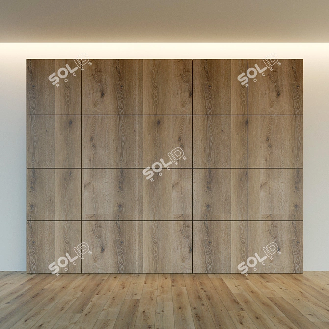 Title: Wooden Wall: 3D Panel for Decor 3D model image 2