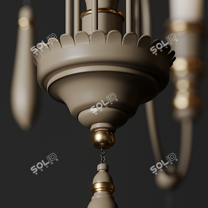 Elegant Casa Florentina Chandelier 3D model image 2