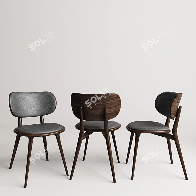 Mater: Accent Dining Set - Stylish Chair with Dining Table 3D model image 3