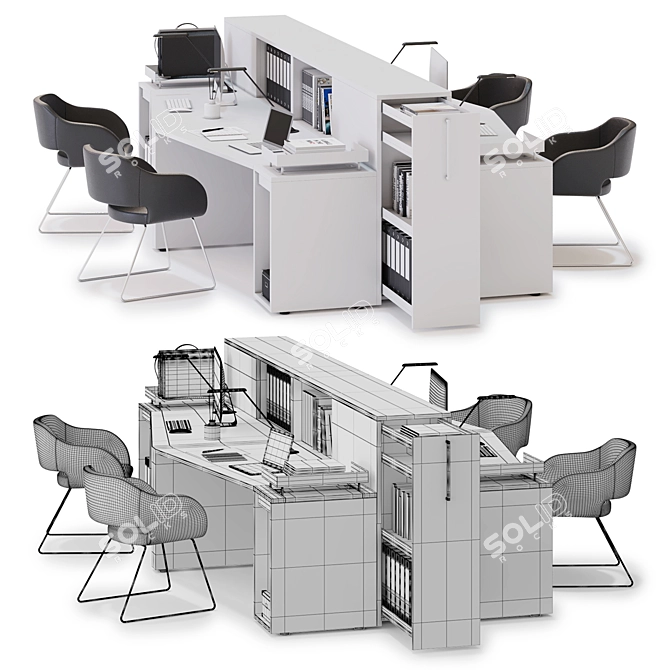 LAS LOGIC Office Workspace 3D model image 2