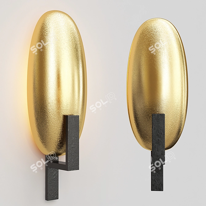 Bronze Oval Shell Appliques by Herve Van Der Straeten 3D model image 1