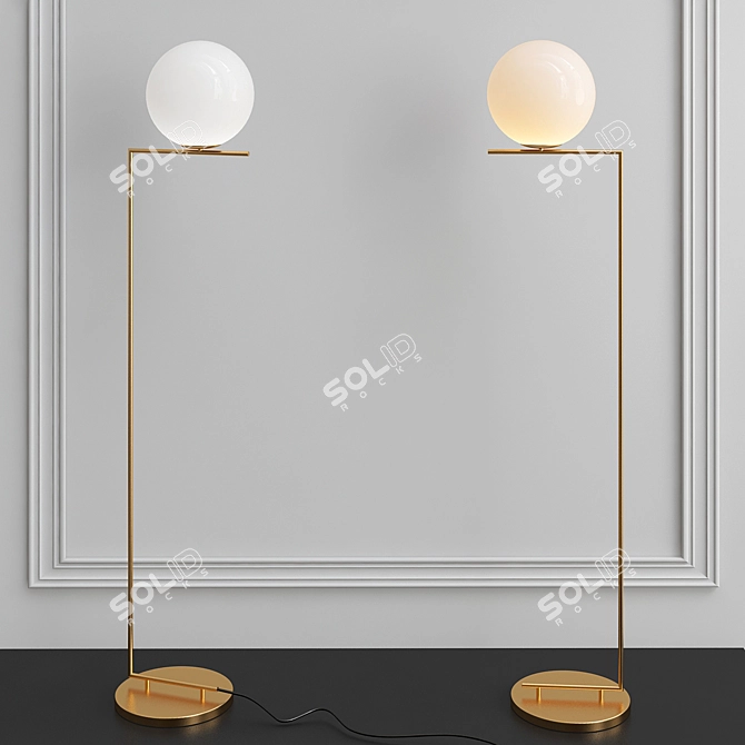 Flos IC Lights: Stunning Art Deco Floor Lamp 3D model image 1