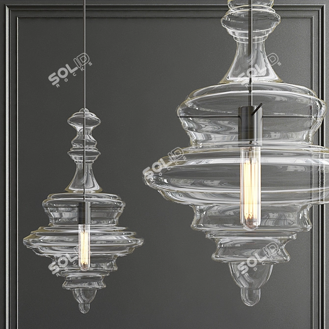 Eternal Brilliance: Innovative Designer Chandelier 3D model image 1