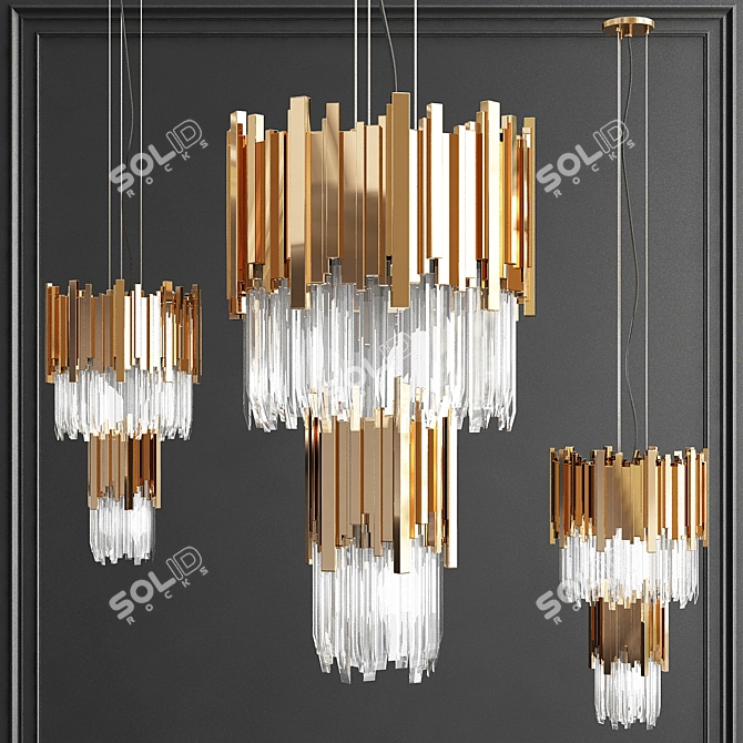 ImperiumLoft Empire Suspension: Modern Pendant Light 3D model image 1