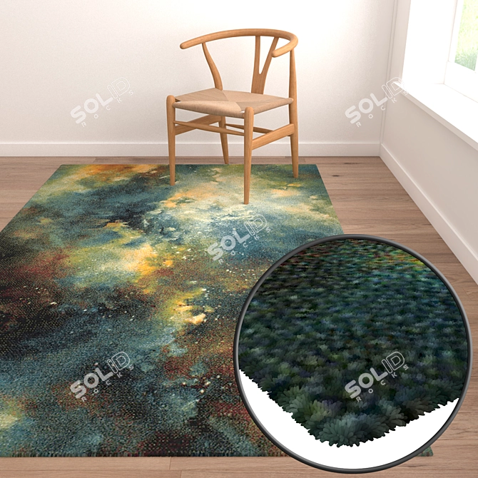 Elegant Carpets Set 3D model image 2