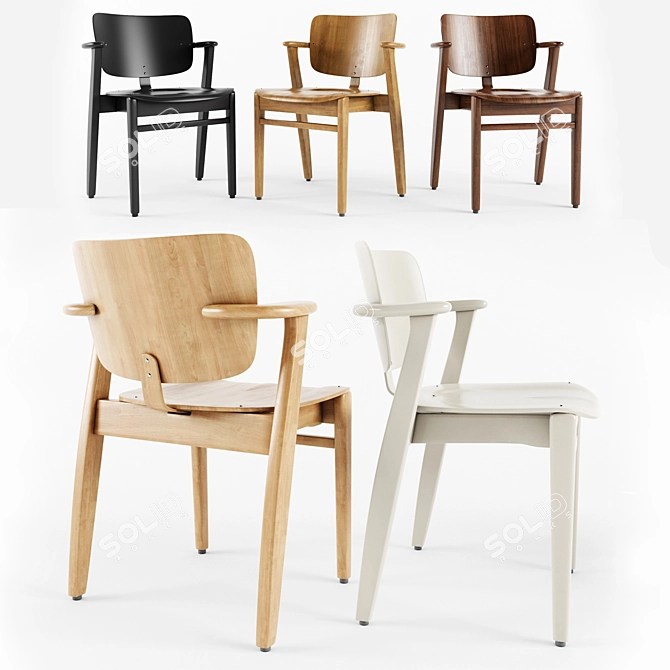 Finnish Classic: Domus Chair 3D model image 1